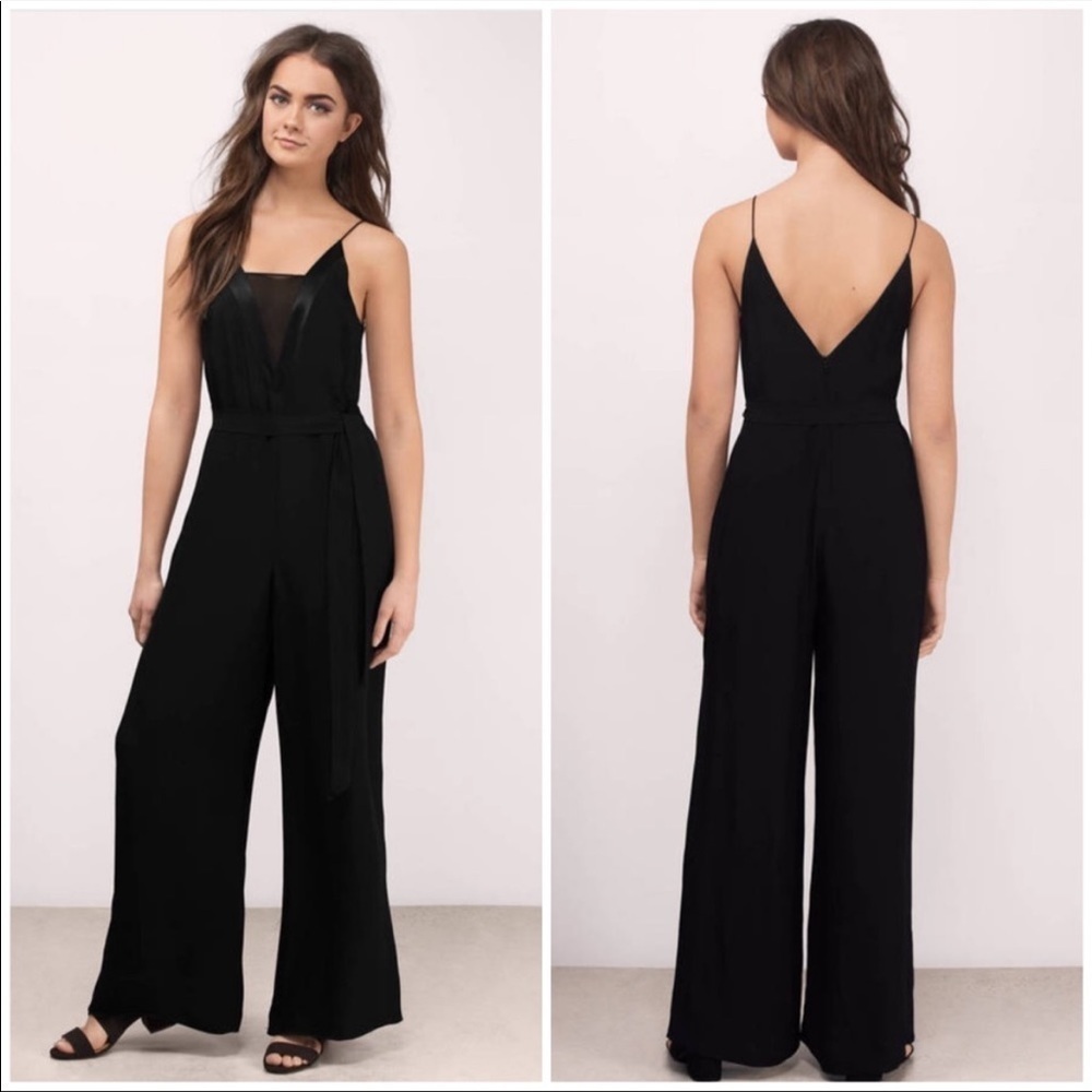 REVOLVE C/MEO Collective Black Vivid Wide Leg Jumpsuit